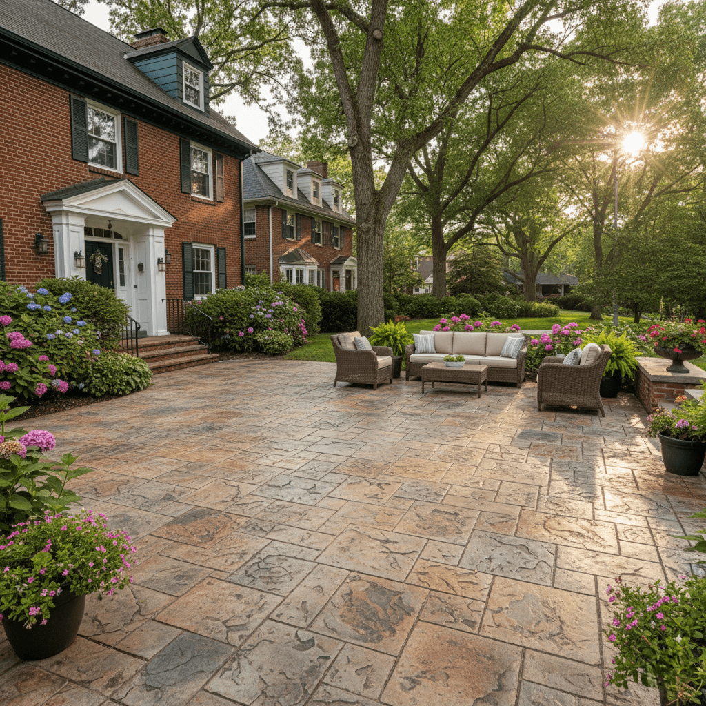 stamped concrete brookline ma